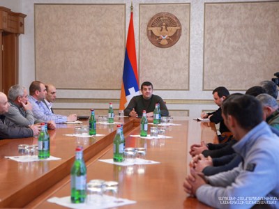 Karabakh President receives group of residents of Hadrut region