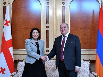 Armenia President congratulates Georgian counterpart on her birthday
