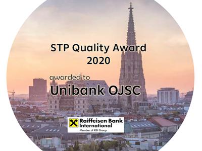 Raiffeisen Bank International-ը Յունիբանկին շնորհել է «Որակի գերազանցություն 2020» մրցանակը