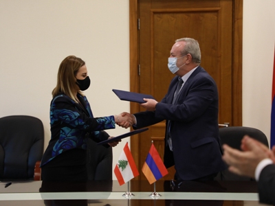 Armenia, Lebanon ministers sign letter of intent on cooperation in sports, youth affairs