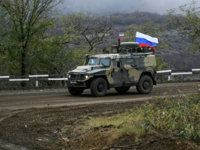 Russian peacekeepers' car blows up in Karabakh, 2 wounded