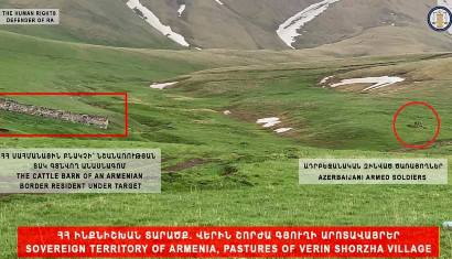 Ombudsman: Azerbaijan soldiers threaten shepherds, with weapons, while unlawfully in sovereign territory of Armenia