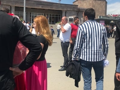 Armenia acting PM in Lori Province, he is accompanied by State Protection Service head (PHOTOS)