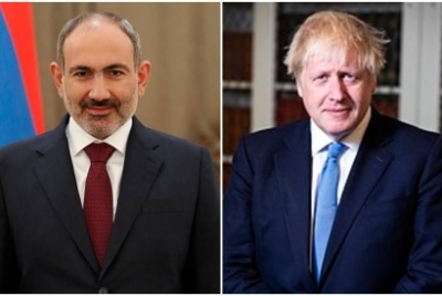 Armenia’s Pashinyan congratulates Boris Johnson on Queen’s Birthday