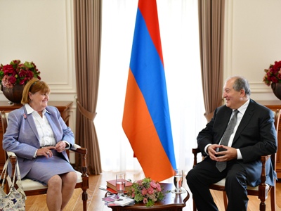 Armenia President congratulates Baroness Caroline Cox on her birthday
