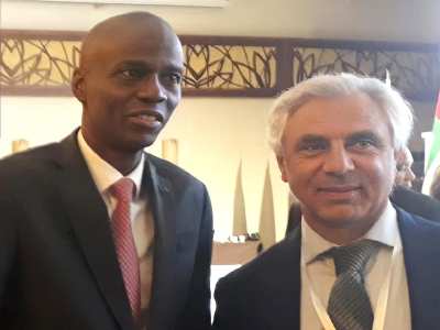 Armenia civic initiative member posts photo of him and Haiti President Jovenel Moise