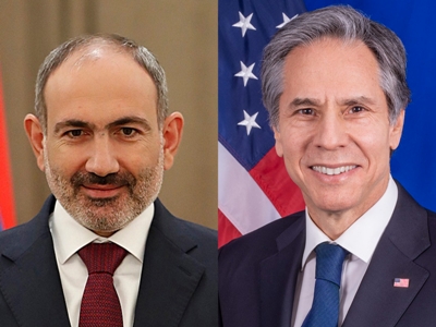 Armenia acting PM holds phone talks with US Secretary of State at latter's initiative