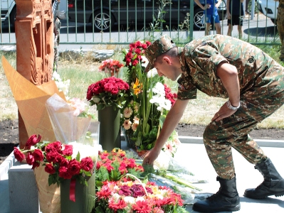 Monument to fallen soldiers of 44-day war unveiled at Yerevan school yard (PHOTOS)