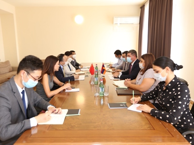 Գնել Սանոսյանը Չինաստանի դեսպանի հետ քննարկել է երկկողմ գործակցությանն առնչվող հարցեր