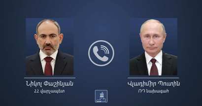 Նիկոլ Փաշինյանը հեռախոսազրույց է ունեցել Վլադիմիր Պուտինի հետ