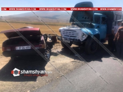 Արագածոտնում «ՎԱԶ 21099»-ը մխրճվել է քար տեղափոխող ԶԻԼ-ի մեջ. վարորդը տեղում մահացել է