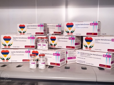 В Армению доставлено 27 500 доз вакцины  AstraZeneca, преподнесенных в дар Литвой