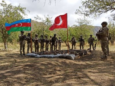 Azerbaijani media report launch of Turkish-Azeri joint military exercises in Lachin region