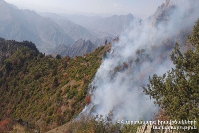 Firefighting resumes at Armenia national park