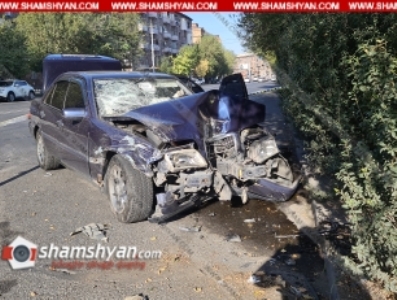Նժդեհի փողոցում բախվել են Opel-ն ու Mercedes-ը, վերջինս էլ բախվել է էլեկտրասյանը, կա վիրավոր