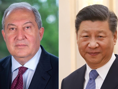 Председатель Китая направил поздравительное послание президенту Саркисяну