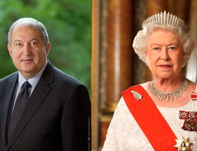 Queen Elizabeth congratulates President Sarkissian on Armenia Independence Day anniversary