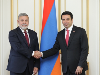 Armenia Parliament Speaker, Peru Ambassador discuss their countries' participation in Ancient Civilizations Forum
