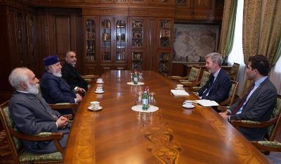 Catholicos of All Armenians receives new Ambassador of Sweden
