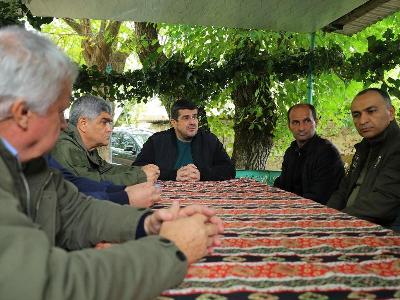 Karabakh President visits Taghavard village, discusses development programs