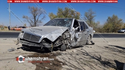 Խոշոր ավտովթար Արմավիրի մարզում. բախվել են Mercedes-ն ու Toyota Rav4-ը. կան վիրավորներ