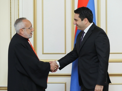 ՀՀ ԱԺ նախագահը հյուրընկալել է Տանն Կիլիկիո Կաթողիկէ Հայոց Պատրիարքին