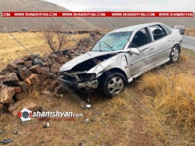 Արագածոտնում «Opel»-ը բախվել է հողաթմբին ու հայտնվել դաշտում. կա 5 վիրավոր, որից 3-ը՝ երեխա