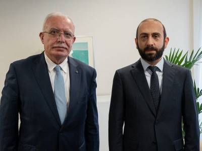 Արարատ Միրզոյանը Պաղեստինի ԱԳ նախարարի հետ քննարկել է Սուրբ Հողում հայկական ժառանգությանն առնչվող հարցերը