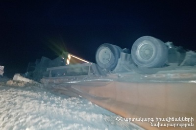 Սյունիքի Անգեղակոթ գյուղում «Scania» բեռնատարը դուրս է եկել ճանապարհի երթևեկելի հատվածից․ վարորդը մահացել է