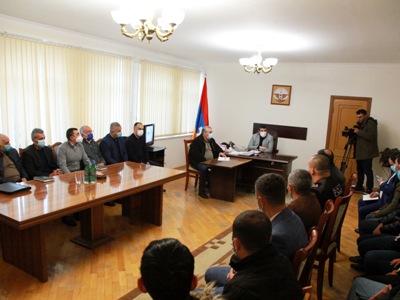Artsakh President visits Askeran city, meets with regional capital’s youth
