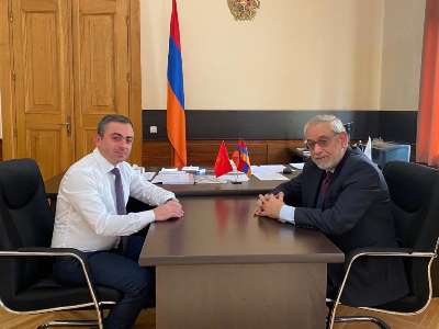 Armenia Parliament Deputy Speaker receives ARF-D Lebanon Central Committee member Hagop Pakradouni
