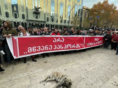 Антиваксеры Грузии собрались на акцию протеста в центре Тбилиси