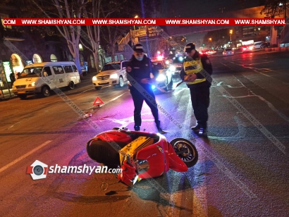 55-year-old Yerevan pedestrian run over by 21-year-old with moped, hospitalized