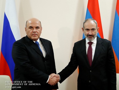 Mishustin, Pashinyan congratulate each other on New Year and Christmas
