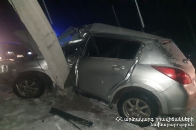 ДТП на трассе Гюмри-Армавир: Водитель погиб на месте