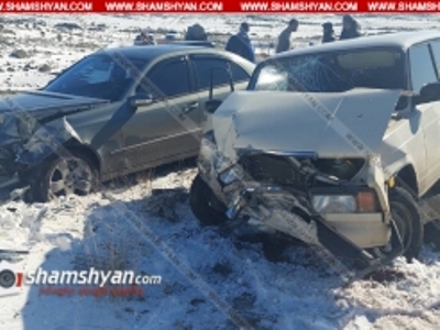 Արագածոտնում իրար են բախվել «ՎԱԶ 2107»-ն ու «Mercedes»-ը․ 5 մարդ տեղափոխվել է «Թալին» ԲԿ