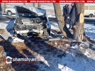 Խոշոր ավտովթար Գեղարքունիքի մարզում. Lexus-ը բախվել է երկաթյա խողովակներին. կա վիրավոր