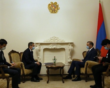 Armenia Security Council chief, Kazakhstan envoy discuss cooperation within CSTO, EEU