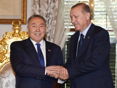Kazakhstan's first president meets Erdogan