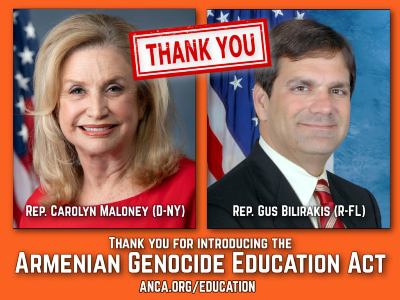 US lawmakers Maloney, Bilirakis spearhead measure to secure $10M in funding for Armenian Genocide education