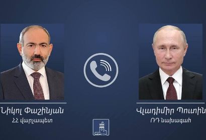 Никол Пашинян провел телефонный разговор с Владимиром Путиным