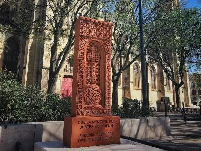 Armenian Genocide victims' cross-stone installed in France (PHOTOS)