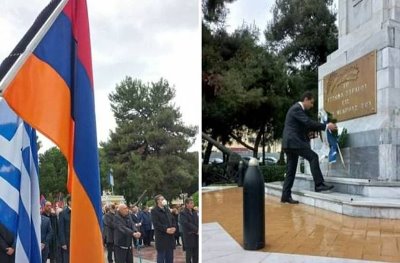 Константинос Гюлекас принял участие в мероприятии, посвященном 107-й годовщине Геноцида армян в Салониках