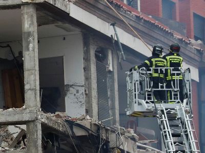 Six people injured in building explosion in Madrid