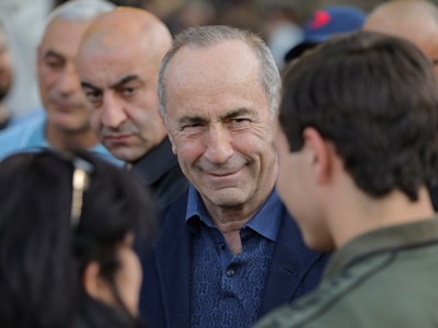 Armenia's second president attends Resistance Movement rally in Yerevan
