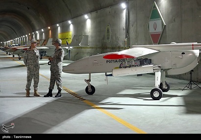 Iranian Armed Forces staff chief visits underground secret army drones base