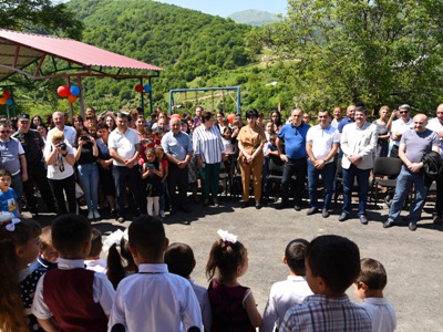 Արցախի նախագահը Վաղուհաս համայնքում ներկա է գտնվել մանկապարտեզի շենքի բացմանը