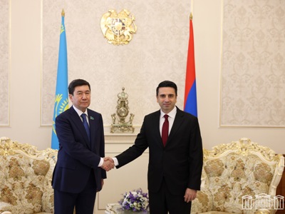 Armenia parliament speaker asks Kazakh colleague to contribute to resolving Karabakh humanitarian, peace issues