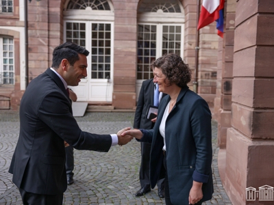Armenia Parliament Speaker meets Strasbourg Mayor