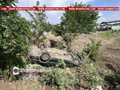Խոշոր ավտովթար՝ Արմավիրի մարզում. Mercedes-ը գլխիվայր շրջվել է